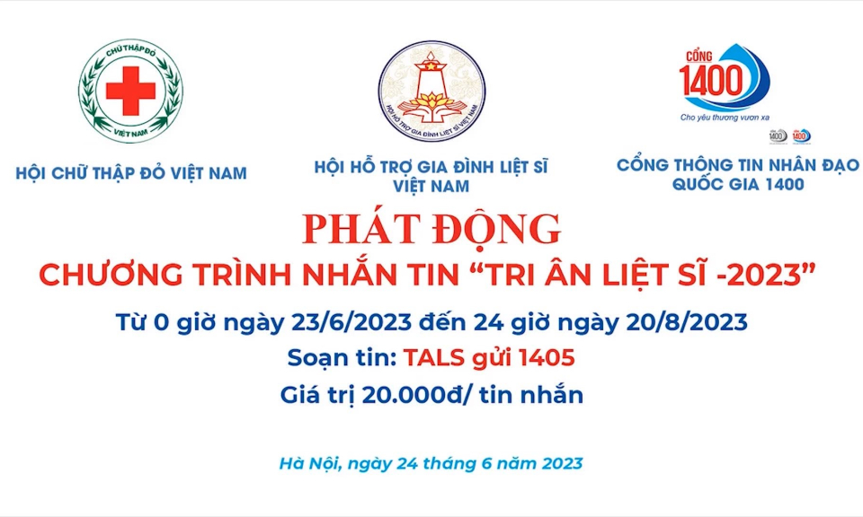 Ph&aacute;t động chương tr&igrave;nh nhắn tin &ldquo;Tri &acirc;n liệt sỹ&rdquo; năm 2023