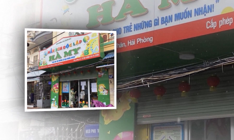 Đ&igrave;nh chỉ cơ sở mầm non H&agrave; My, quận L&ecirc; Ch&acirc;n