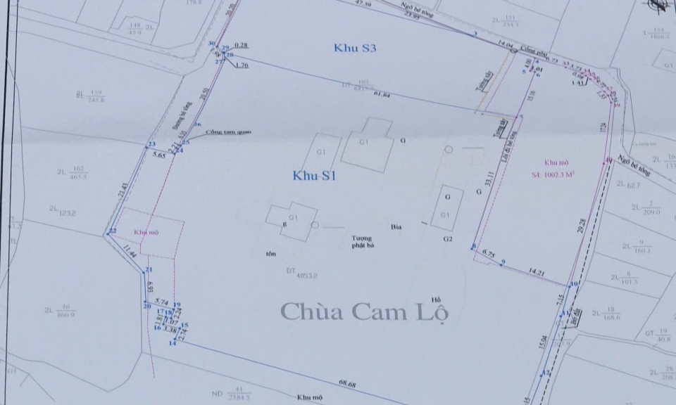 Vi phạm Luật Đất đai tại ch&ugrave;a Cam Lộ, H&ugrave;ng Vương