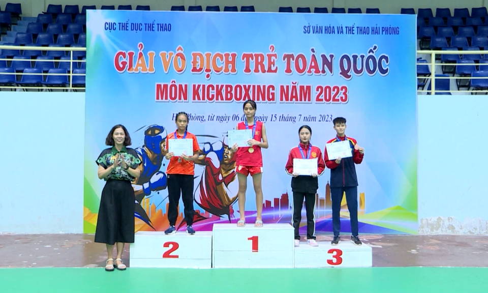 Bế mạc giải V&ocirc; địch trẻ m&ocirc;n kickboxing to&agrave;n quốc 2023