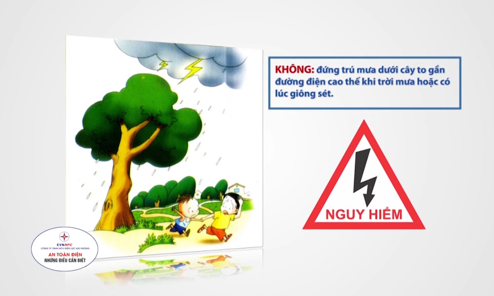 Sử dụng điện an to&agrave;n m&ugrave;a mưa b&atilde;o
