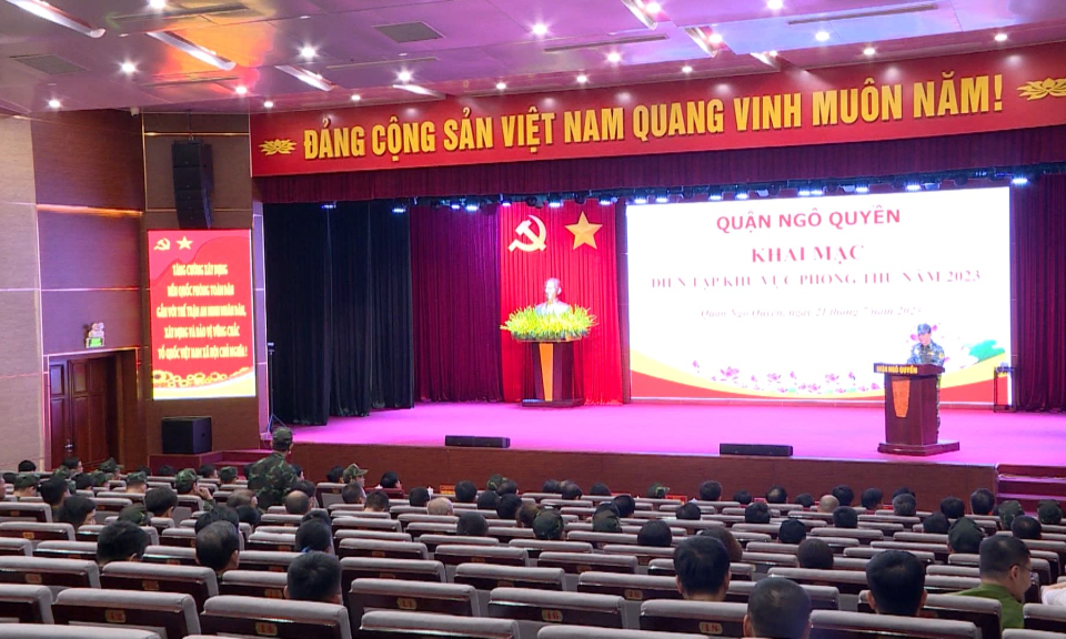 Quận Ng&ocirc; Quyền diễn tập ph&ograve;ng thủ năm 2023