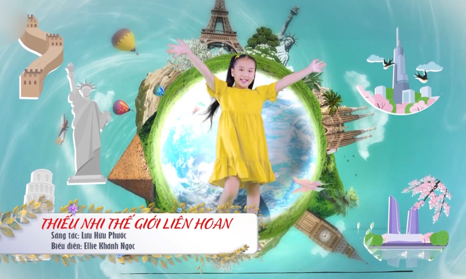 Măng non đất Cảng: Dạy h&aacute;t: Thiếu nhi thế giới li&ecirc;n hoan