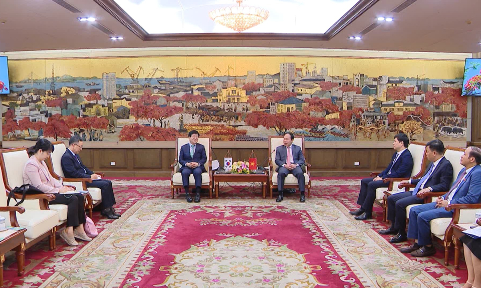 Hải Ph&ograve;ng cam kết tạo thuận lợi cho c&aacute;c doanh nghiệp H&agrave;n Quốc