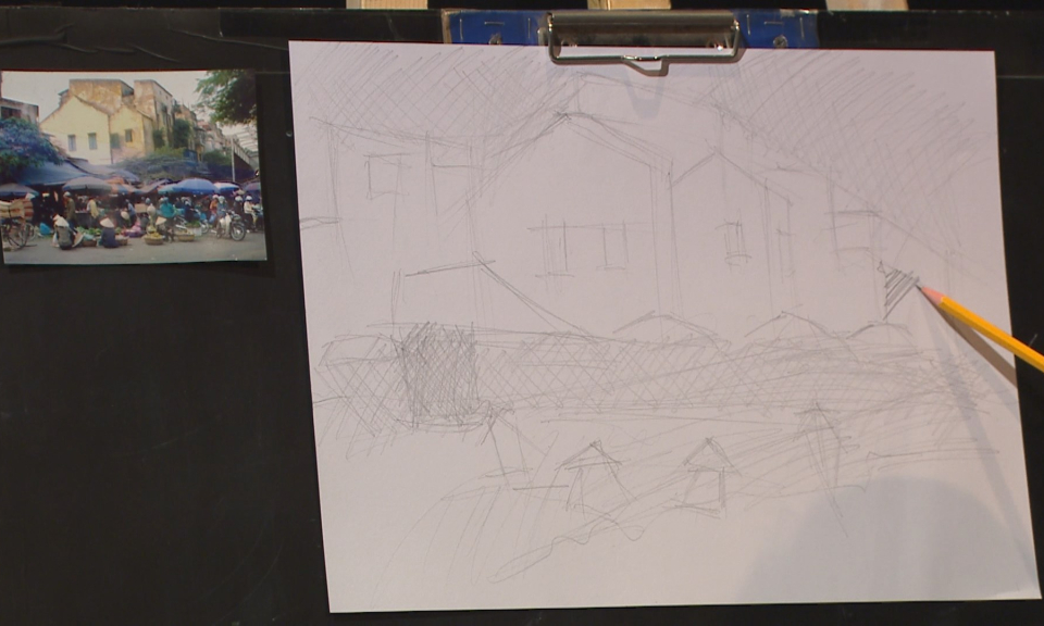 Măng non đất Cảng: Dạy vẽ tr&ecirc;n truyền h&igrave;nh (Phần 3)