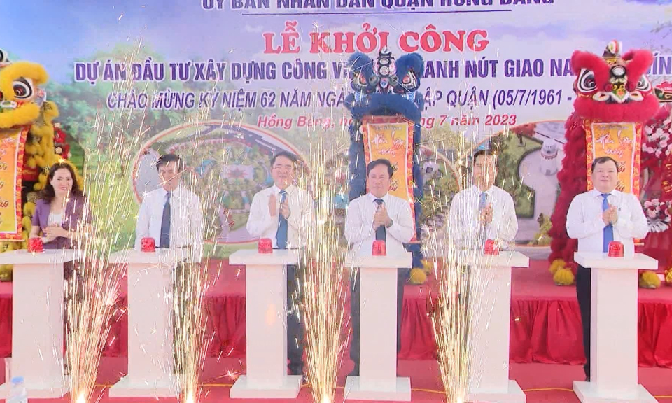 Quận Hồng B&agrave;ng khởi c&ocirc;ng x&acirc;y dựng c&ocirc;ng vi&ecirc;n c&acirc;y xanh n&uacute;t giao Nam cầu B&iacute;nh