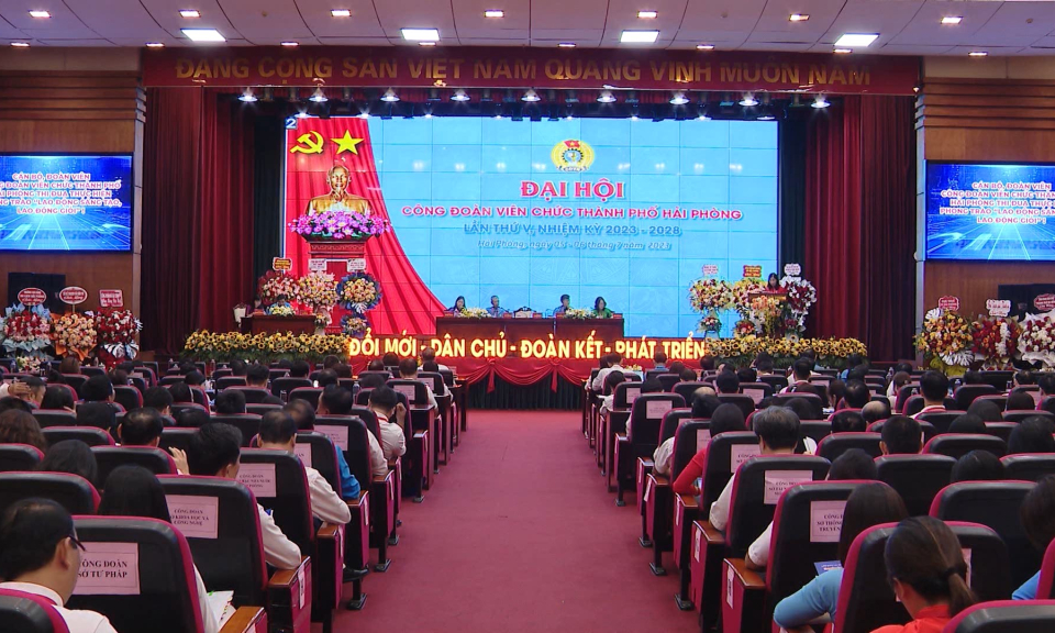 Đại hội lần thứ V C&ocirc;ng đo&agrave;n vi&ecirc;n chức th&agrave;nh phố Hải Ph&ograve;ng 