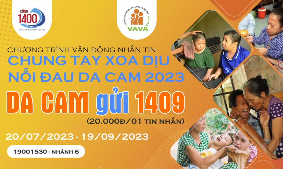 Chương tr&igrave;nh vận động nhắn tin &ldquo;Chung tay xoa dịu nỗi đau da cam 2023&rdquo;  