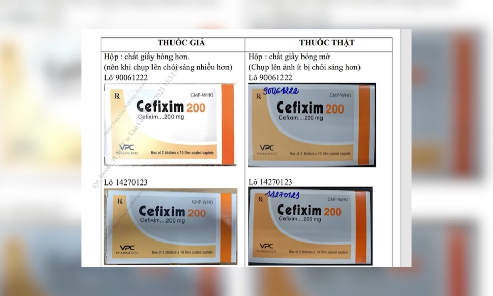 Cảnh báo về mẫu thuốc Cefixim 200 giả