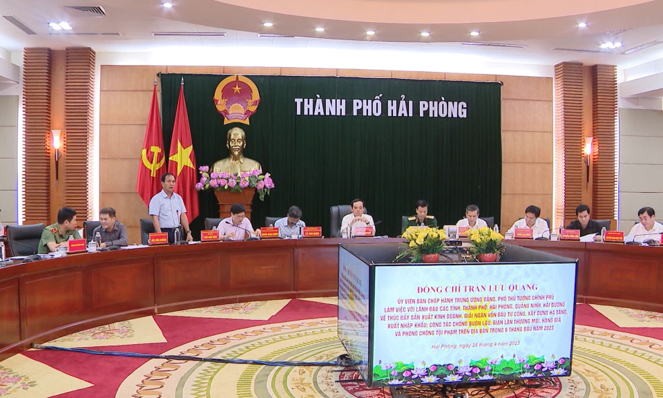 Ph&oacute; Thủ tướng Trần Lưu Quang l&agrave;m việc với Hải Ph&ograve;ng, Hải Dương v&agrave; Quảng Ninh 