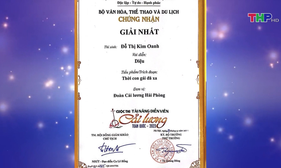 Diễn vi&ecirc;n Hải Ph&ograve;ng tỏa s&aacute;ng tại cuộc thi t&agrave;i năng cải lương to&agrave;n quốc