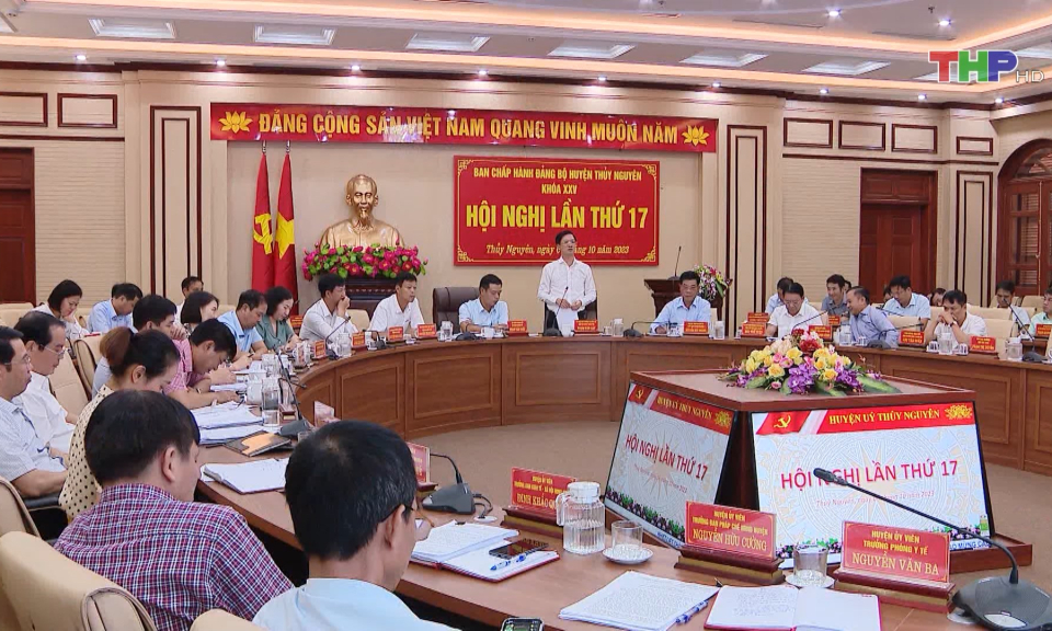 Huyện ủy Thủy Nguy&ecirc;n triển khai nhiệm vụ 3 th&aacute;ng cuối năm 