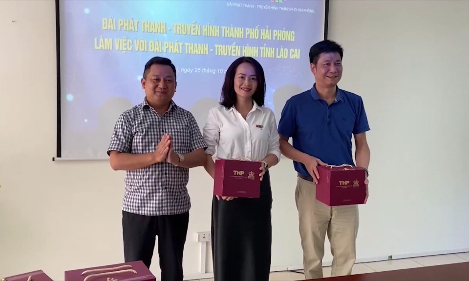 Hợp t&aacute;c truyền th&ocirc;ng giữa Đ&agrave;i PT&TH Hải Ph&ograve;ng v&agrave; Đ&agrave;i PT&TH L&agrave;o Cai