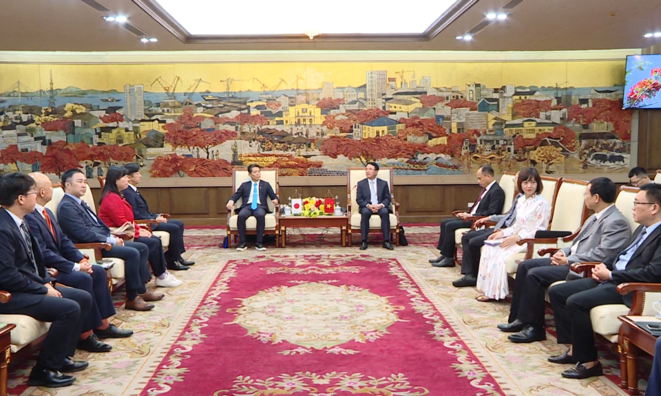 L&atilde;nh đạo UBND th&agrave;nh phố tiếp Đo&agrave;n Li&ecirc;n minh Nghị sĩ hữu nghị Nhật Bản