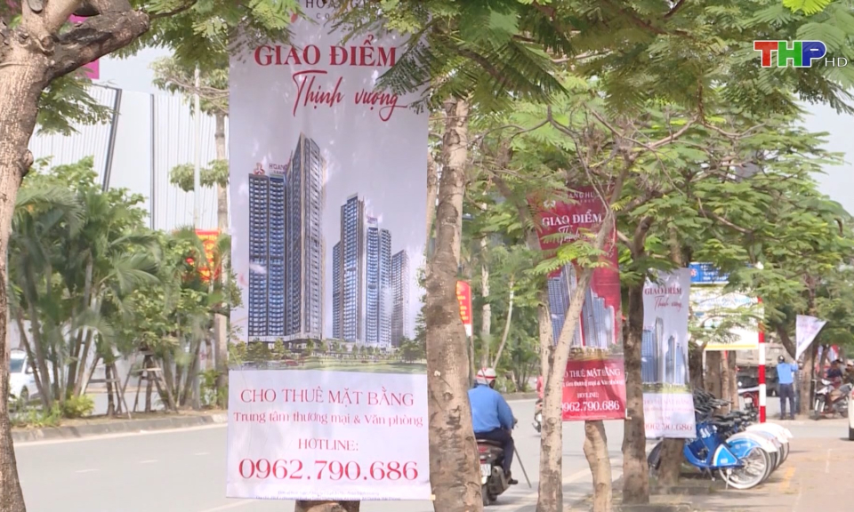 X&acirc;m hại c&acirc;y xanh do biển quảng c&aacute;o sai quy định