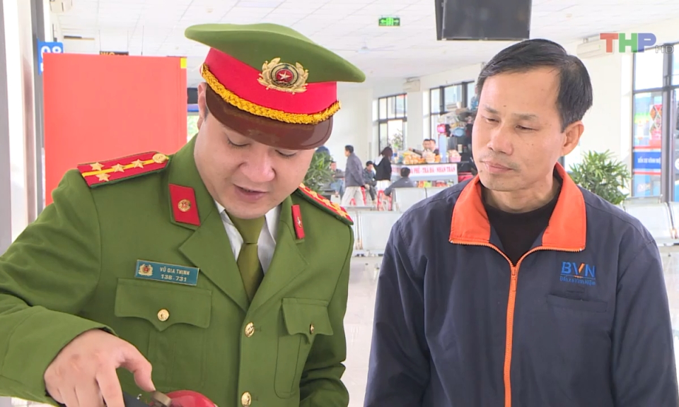 To&agrave;n d&acirc;n ph&ograve;ng ch&aacute;y chữa ch&aacute;y: Chủ động PCCC v&agrave; cứu nạn cứu hộ tại c&aacute;c ga t&agrave;u, bến xe phục vụ người d&acirc;n di chuyển trong dịp Tết 
