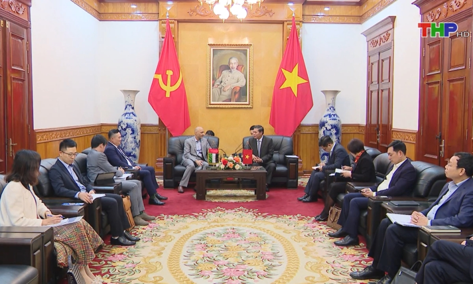 L&atilde;nh đạo th&agrave;nh phố tiếp Đại sứ C&aacute;c Tiểu vương quốc Ả - rập thống nhất