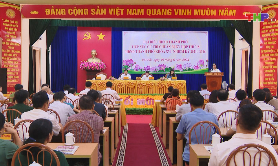 Tiếp x&uacute;c cử tri chuẩn bị Kỳ họp thứ 18 HĐND TP kh&oacute;a XVI