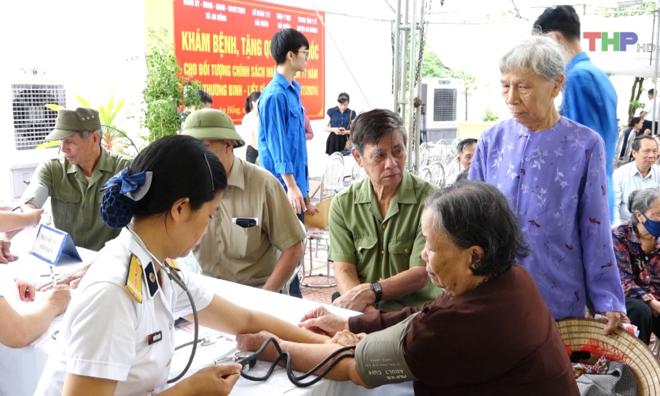 Hoạt động đền ơn đ&aacute;p nghĩa tại huyện An Dương