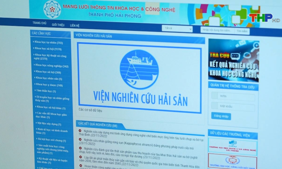 Khoa học c&ocirc;ng nghệ v&agrave; đời sống: Vận h&agrave;nh hiệu quả mạng lưới Th&ocirc;ng tin Khoa học v&agrave; C&ocirc;ng nghệ th&agrave;nh phố Hải Ph&ograve;ng