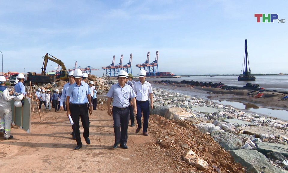 Tiến độ Dự &aacute;n x&acirc;y dựng tuyến đ&ecirc; biển Nam Đ&igrave;nh Vũ                                                                                     