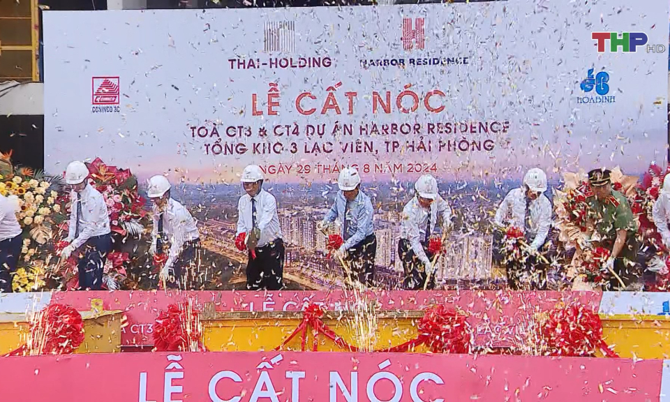 Lễ cất n&oacute;c t&ograve;a CT3, CT4 Dự &aacute;n Khu nh&agrave; ở x&atilde; hội  