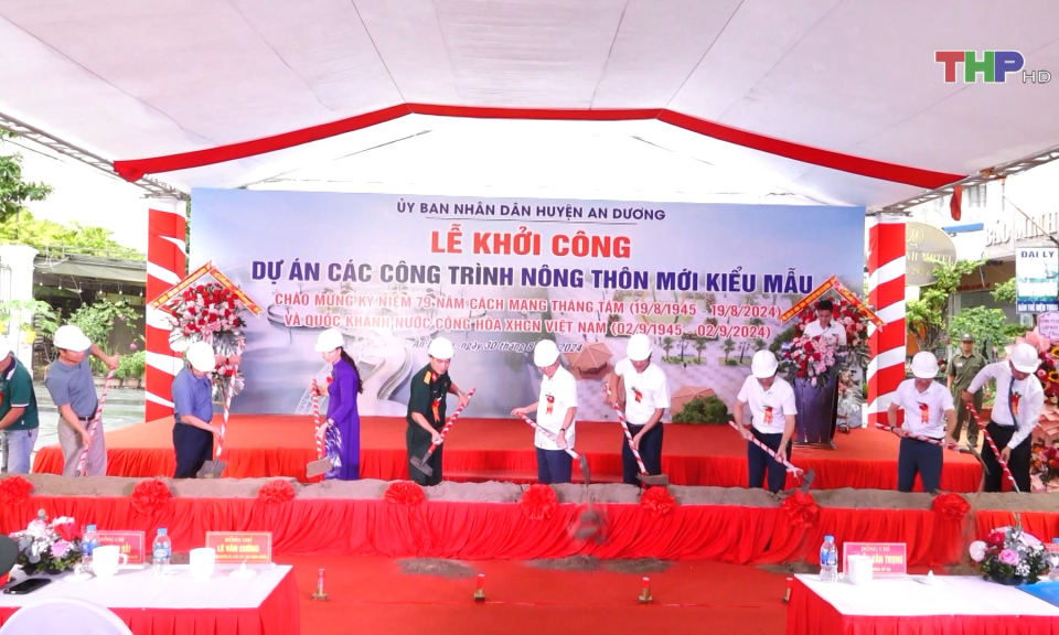 Huyện An Dương khởi c&ocirc;ng c&aacute;c c&ocirc;ng tr&igrave;nh ch&agrave;o mừng 2/9