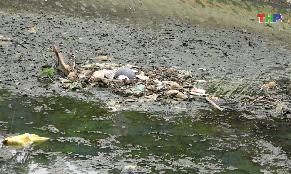 T&aacute;i diễn t&igrave;nh trạng xả thải tại k&ecirc;nh Bắc Nam H&ugrave;ng