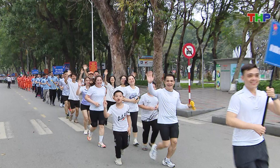 Các điểm cầu THTT Ngày chạy vì thành phố Hải Phòng xanh, văn minh và thân thiện