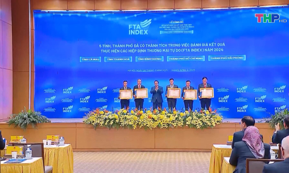 Hải Ph&ograve;ng nhận bằng khen tại Lễ c&ocirc;ng bố chỉ số FTA Index 2024
