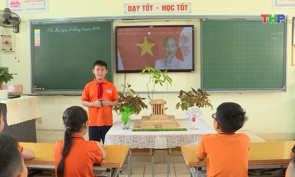 Thiếu nhi thi đua làm theo 5 điều Bác Hồ dạy