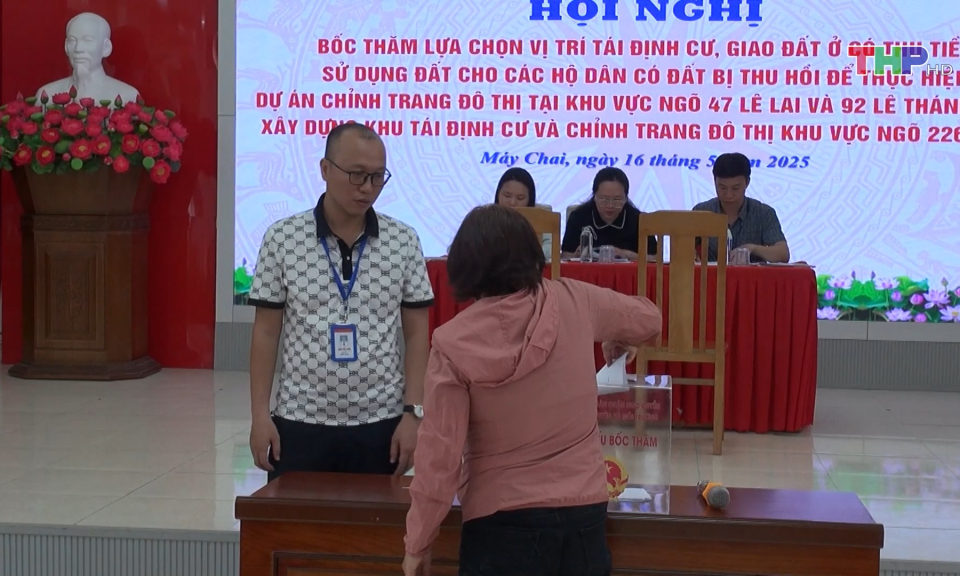 Quận Ngô Quyền: Bốc thăm nhận tái định cư tại Dự án khu vực ngõ 226 Lê Lai