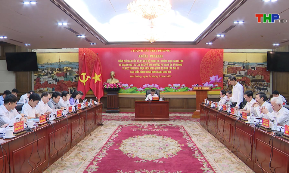 Thường trực Ban Bí thư làm việc với Ban Thường vụ Thành ủy Hải Phòng