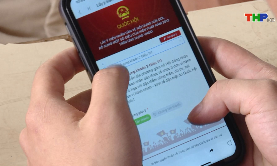 Tham gia g&oacute;p &yacute; về sửa đổi Hiến ph&aacute;p qua VneID