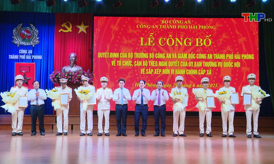 Công bố các Quyết định về công tác cán bộ Công an thành phố