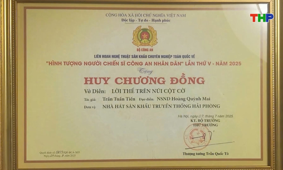 Sân khấu Hải Phòng đạt Huy chương Đồng tại Liên hoan nghệ thuật chuyên nghiệp toàn quốc