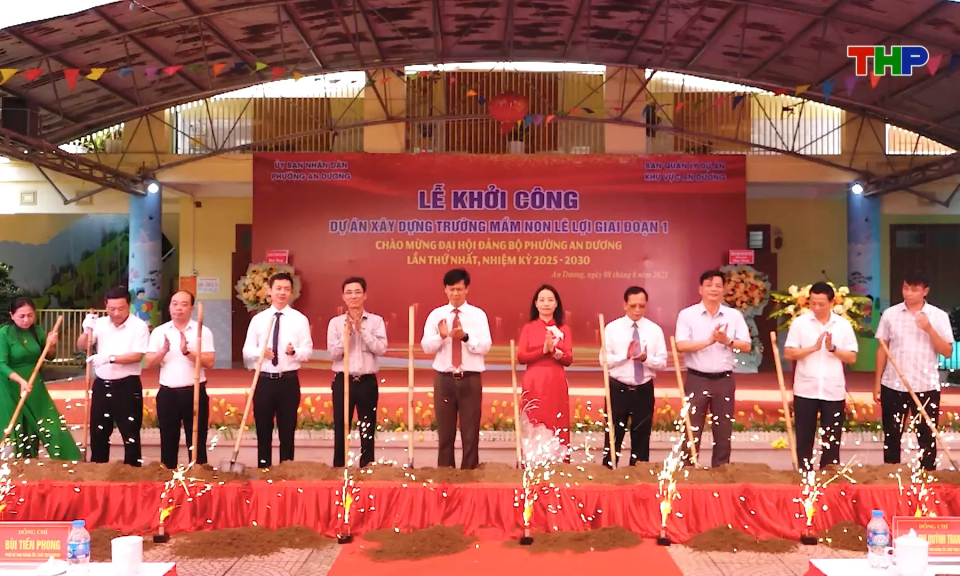 Phường An Dương: Khởi công các công trình, dự án chào mừng Đại hội Đảng bộ