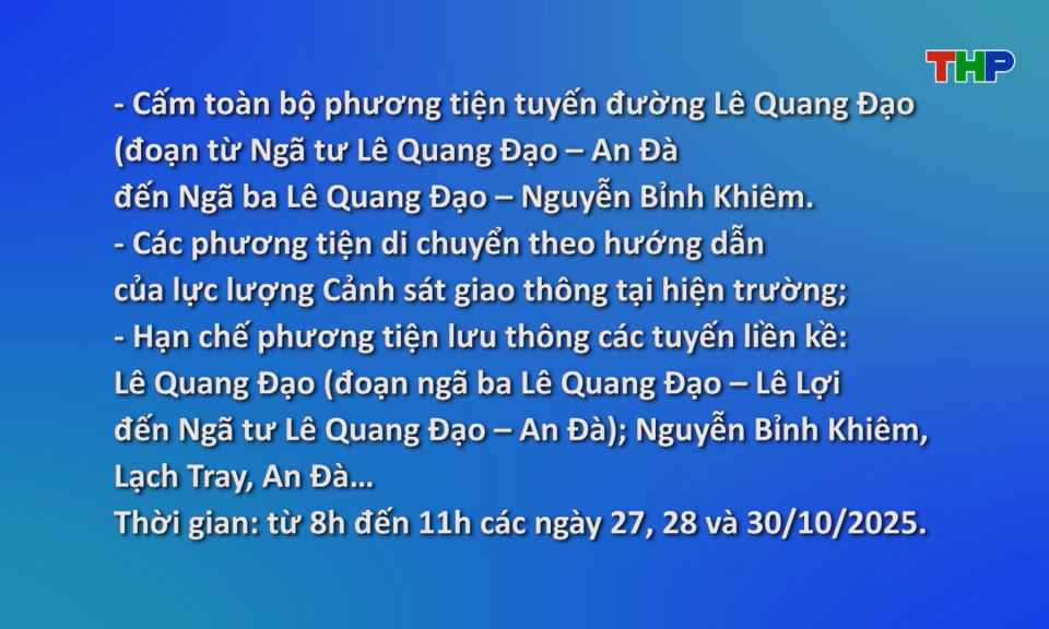 Ph&acirc;n luồng giao th&ocirc;ng tạm thời phục vụ diễn tập chữa ch&aacute;y v&agrave; cứu nạn cứu hộ cấp th&agrave;nh phố 2025
