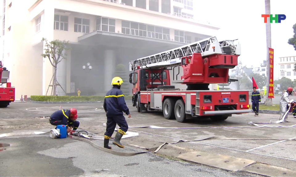 Diễn tập phương &aacute;n chữa ch&aacute;y v&agrave; cứu nạn cứu hộ cấp th&agrave;nh phố 2025