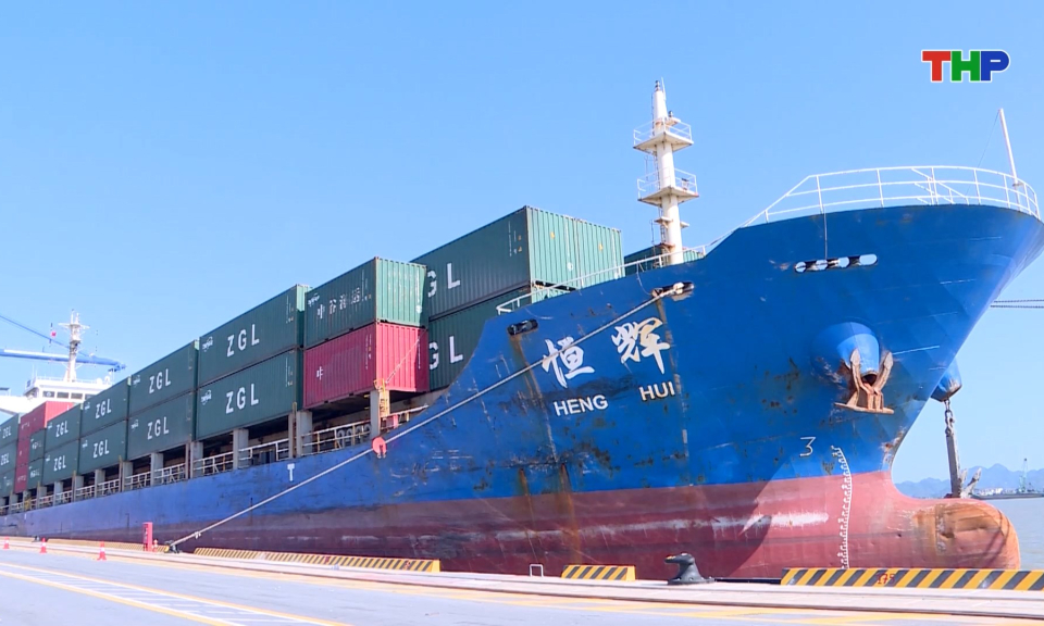 Khai trương chuyến t&agrave;u đầu ti&ecirc;n tuyến trung chuyển Cảng Hải Ph&ograve;ng - Cảng Vịnh Bắc Bộ