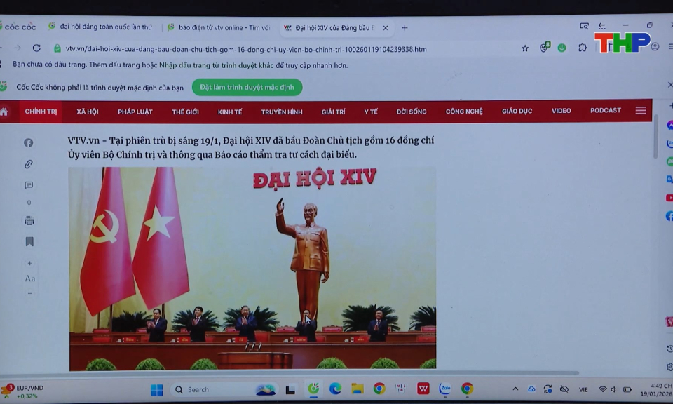 Nh&acirc;n d&acirc;n quan t&acirc;m theo d&otilde;i diễn biến Đại hội đại biểu to&agrave;n quốc lần thứ XIV của Đảng