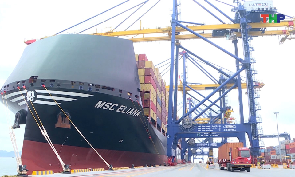 Cảng nước s&acirc;u Hải Ph&ograve;ng n&acirc;ng cao năng lực th&ocirc;ng qua h&agrave;ng h&oacute;a dịp Tết