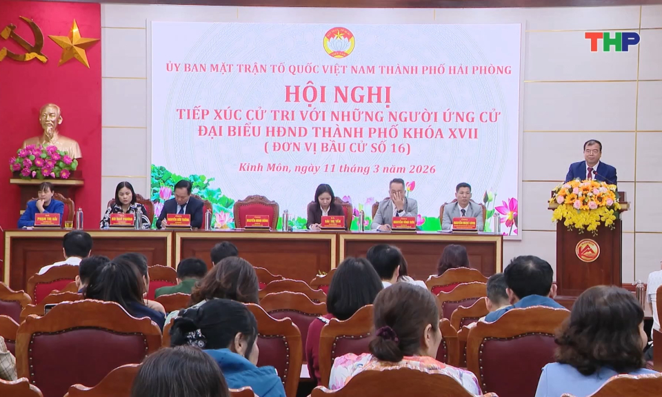 Tiếp x&uacute;c cử tri với người ứng cử đại biểu HĐND th&agrave;nh phố 