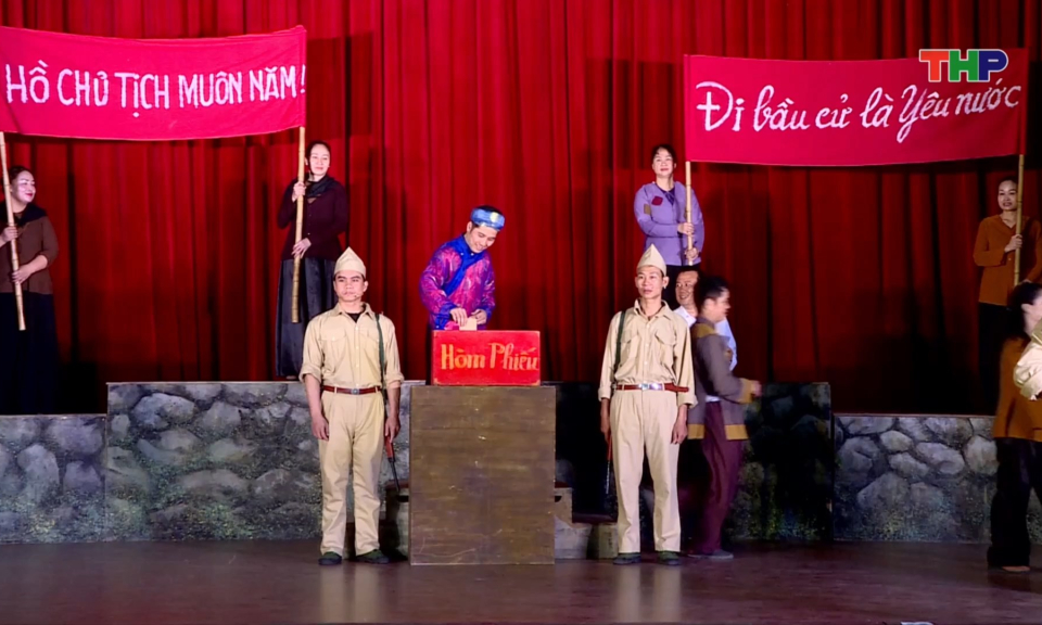 Sẵn s&agrave;ng chương tr&igrave;nh văn nghệ phục vụ ng&agrave;y bầu cử