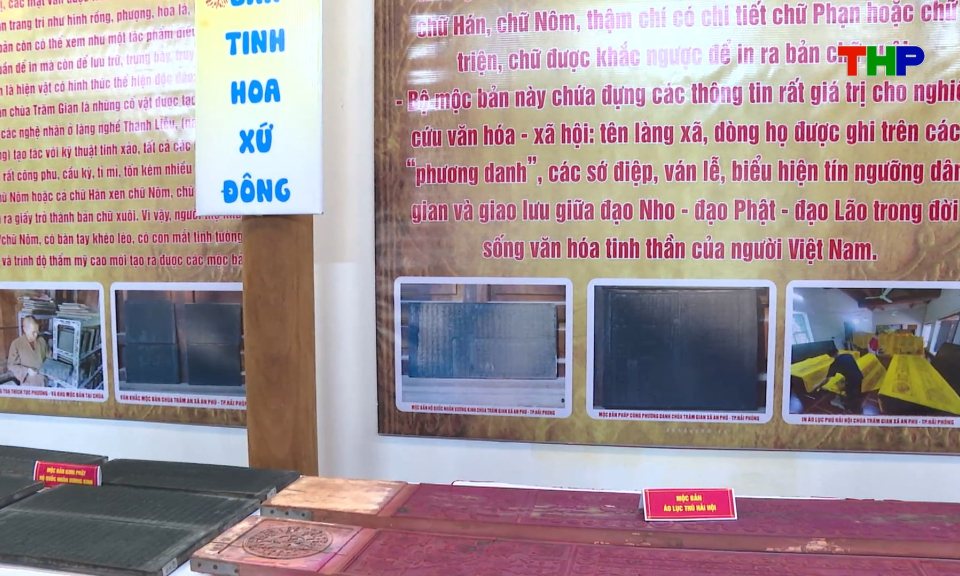 Chạm Hải Ph&ograve;ng: Mộc bản ch&ugrave;a trăm gian