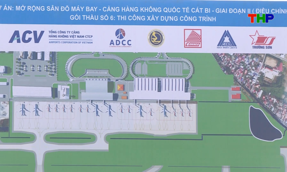 Tiến độ dự &aacute;n mở rộng s&acirc;n đỗ m&aacute;y bay Cảng h&agrave;ng kh&ocirc;ng quốc tế C&aacute;t Bi (giai đoạn 2)
