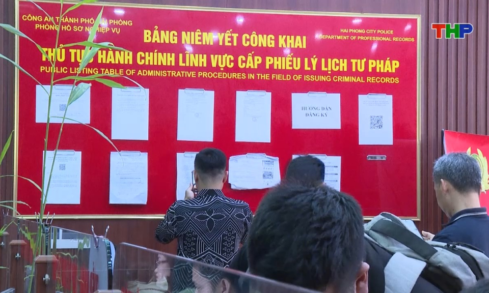 An ninh Hải Ph&ograve;ng: Đẩy mạnh chuyển đổi số trong cấp phiếu l&yacute; lịch tư ph&aacute;p