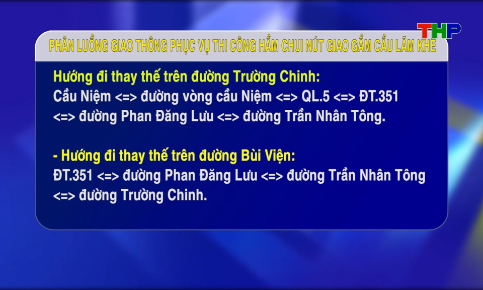 Ph&acirc;n luồng giao th&ocirc;ng phục vụ thi c&ocirc;ng hầm chui n&uacute;t giao gầm cầu L&atilde;m Kh&ecirc;