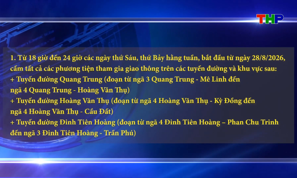 Ph&acirc;n luồng tạm thời phục vụ c&aacute;c hoạt động tại Phố đi bộ ẩm thực đ&ecirc;m