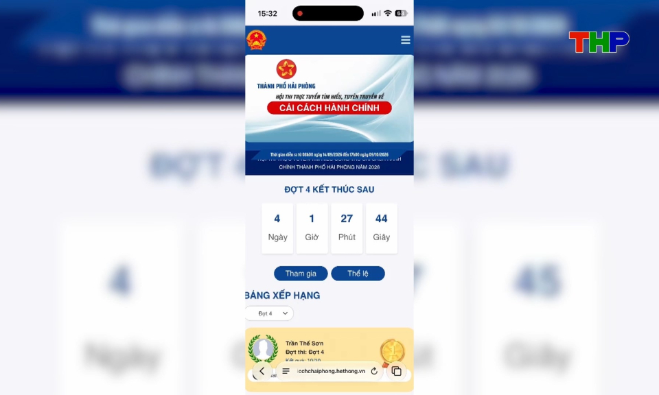 S&ocirc;i động Hội thi trực tuyến t&igrave;m hiểu c&ocirc;ng t&aacute;c cải c&aacute;ch h&agrave;nh ch&iacute;nh th&agrave;nh phố Hải Ph&ograve;ng năm 2026